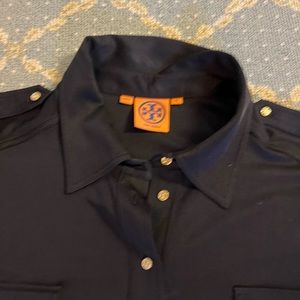 Tory Burch button down silk shirt sz XL